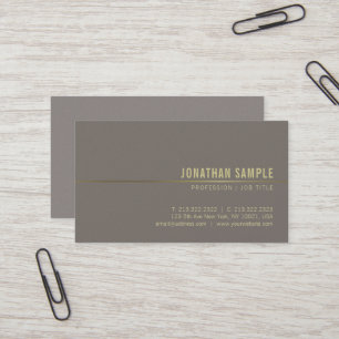 Carte De Visite Design minimaliste Gold élégant Luxe tendance