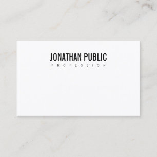 Carte De Visite Design Minimaliste Moderne B&W Professionnel Simpl