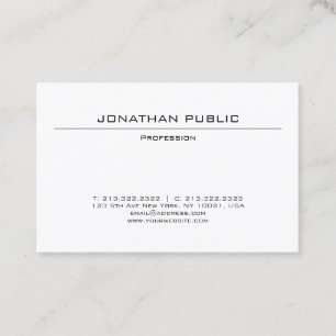 Carte De Visite Design minimaliste moderne élégant Design tendance