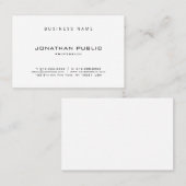 Carte De Visite Design minimaliste moderne élégant professionnel (Devant / Derrière)
