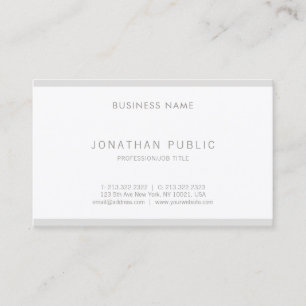 Carte De Visite Design minimaliste moderne élégant Simple Plain Lu