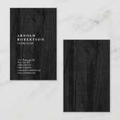 Carte De Visite Design minimaliste moderne en bois (Devant / Derrière)