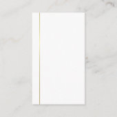 Carte De Visite Design minimaliste Moderne tendance Cool Or Blanc (Dos)