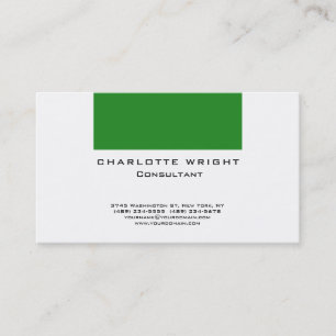 Carte De Visite Design minimaliste moderne vert professionnel