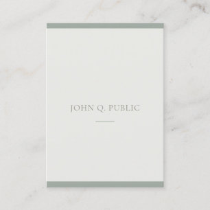 Carte De Visite Design minimaliste professionnel Vert Modèle chic