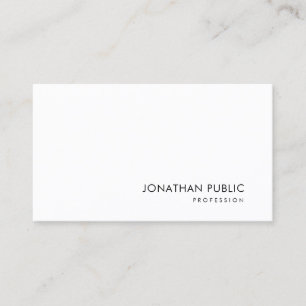 Carte De Visite Design minimaliste tendance Modèle blanc moderne