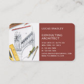Carte De Visite Design Moderne Architecte Construction (Devant)
