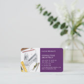 Carte De Visite Design Moderne Architecte Construction (Debout devant)