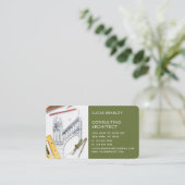 Carte De Visite Design Moderne Architecte Construction (Debout devant)