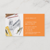 Carte De Visite Design Moderne Architecte Construction (Devant)