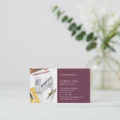 Carte De Visite Design Moderne Architecte Construction (Debout devant)