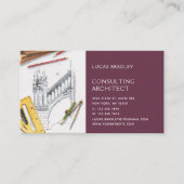 Carte De Visite Design Moderne Architecte Construction (Devant)