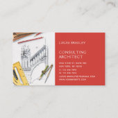 Carte De Visite Design Moderne Architecte Construction (Devant)