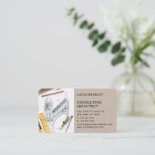 Carte De Visite Design Moderne Architecte Construction (Debout devant)
