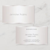 Carte De Visite Design Moderne Attrayant Glamor Luxe Élégant (Devant / Derrière)