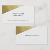Carte De Visite design moderne, blanc professionnel (Devant / Derrière)