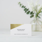 Carte De Visite design moderne, blanc professionnel (Debout devant)