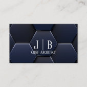 Carte De Visite Design moderne bleu & blanc, Professionnel (Devant)