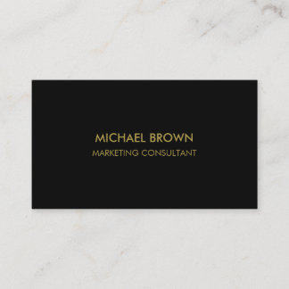 Carte de visite | Design Moderne Bleu Nuit et Or