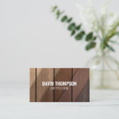 Carte De Visite Design Moderne Bois de construction menuiserie (Debout devant)