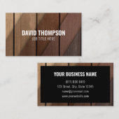 Carte De Visite Design Moderne Bois de construction menuiserie (Devant / Derrière)