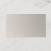 Carte De Visite Design moderne chic Faux Argent Foil et Taupe (Dos)