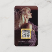 Carte De Visite Design moderne chic photos réseautique code QR (Devant)