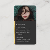 Carte De Visite Design moderne chic photos réseautique code QR (Dos)