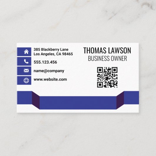 Carte De Visite Design moderne | Code QR (Devant)