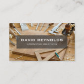 Carte De Visite Design Moderne Construction de charpentier en bois (Devant)