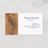 Carte De Visite Design Moderne Construction de menuiserie En Bois (Dos)