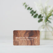 Carte De Visite Design Moderne Construction de menuiserie En Bois (Debout devant)