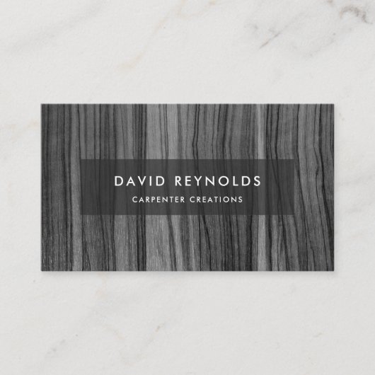 Carte De Visite Design Moderne Construction de menuiserie en bois  (Devant)