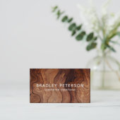 Carte De Visite Design Moderne Construction de menuiserie En Bois (Debout devant)