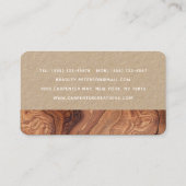 Carte De Visite Design Moderne Construction de menuiserie En Bois (Dos)