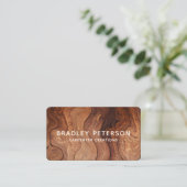 Carte De Visite Design Moderne Construction de menuiserie En Bois (Debout devant)