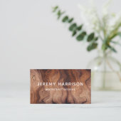 Carte De Visite Design Moderne Construction de menuiserie En Bois (Debout devant)