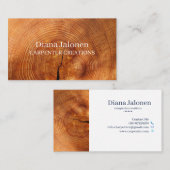 Carte De Visite Design Moderne Construction de menuiserie en bois  (Devant / Derrière)