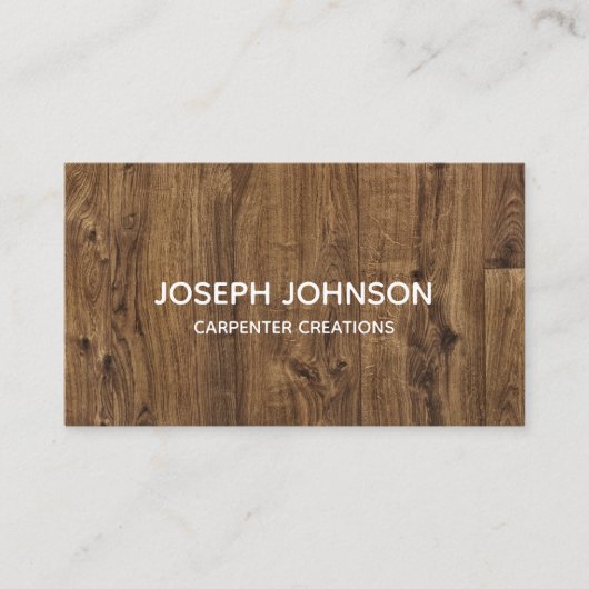 Carte De Visite Design Moderne Construction de menuiserie En Bois (Devant)