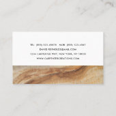 Carte De Visite Design Moderne Construction de menuiserie En Bois (Dos)