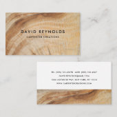 Carte De Visite Design Moderne Construction de menuiserie En Bois (Devant / Derrière)