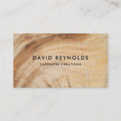 Carte De Visite Design Moderne Construction de menuiserie En Bois (Devant)