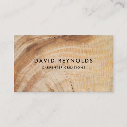 Carte De Visite Design Moderne Construction de menuiserie En Bois (Devant)