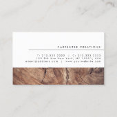 Carte De Visite Design Moderne Construction de menuiserie En Bois (Dos)