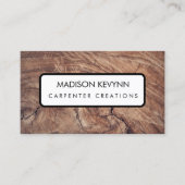 Carte De Visite Design Moderne Construction de menuiserie En Bois (Devant)