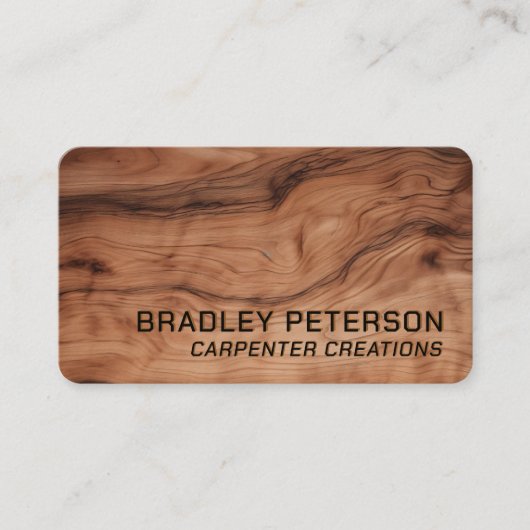 Carte De Visite Design Moderne Construction de menuiserie en bois (Devant)