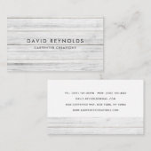 Carte De Visite Design Moderne Construction de menuiserie en bois (Devant / Derrière)