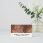 Carte De Visite Design Moderne Construction de menuiserie en bois (Debout devant)