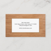 Carte De Visite Design Moderne Construction de menuiserie en bois (Dos)