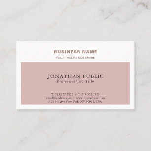 Carte De Visite Design moderne Couleurs Professionnel Chic Plain
